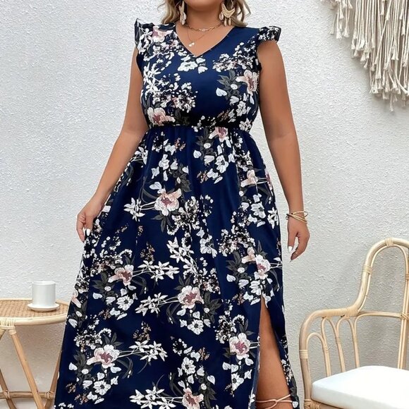 Women's Plus Size Bohemian Vacation Party Summer Beach  Maxi Dress 14W 16W 18W - Picture 1 of 11